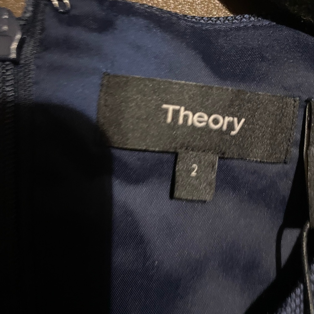Theory Dark Blue Belted Dress - Picture 4 of 7
